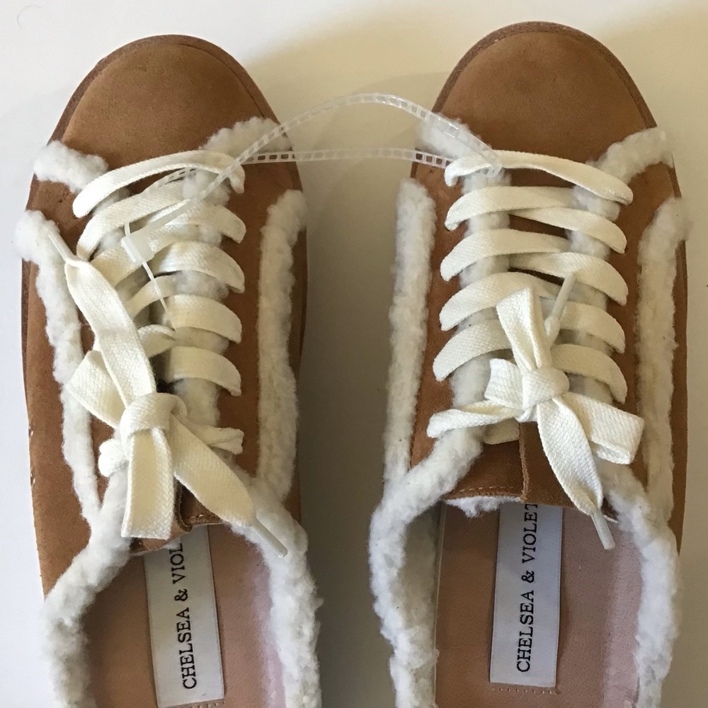 Chelsea & Violet Shoes Womens 6.5 M Platform Mules Brown Leather Lace Up Casual - Picture 5 of 7